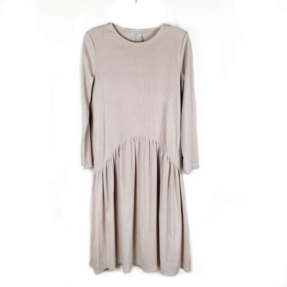 Zara Dresses & Skirts - Zara Basic oatmeal long sleeve dress size S NWT